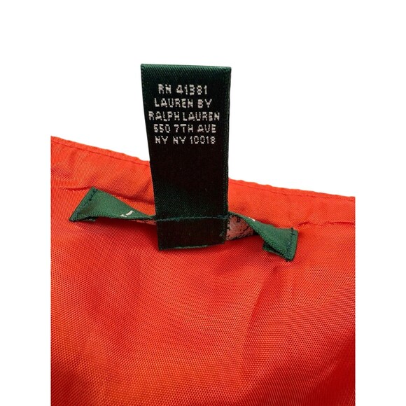 Lauren Ralph Lauren Wool Textured A-Line Kick Pleat Skirt Orange Fall Capsule 2 - Picture 13 of 14